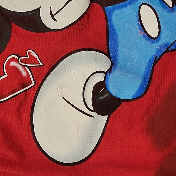 Disney 90s Mickey Unlimited 'Jerry Leigh' Red T shirt Adult Medium - Picture 6 of 9